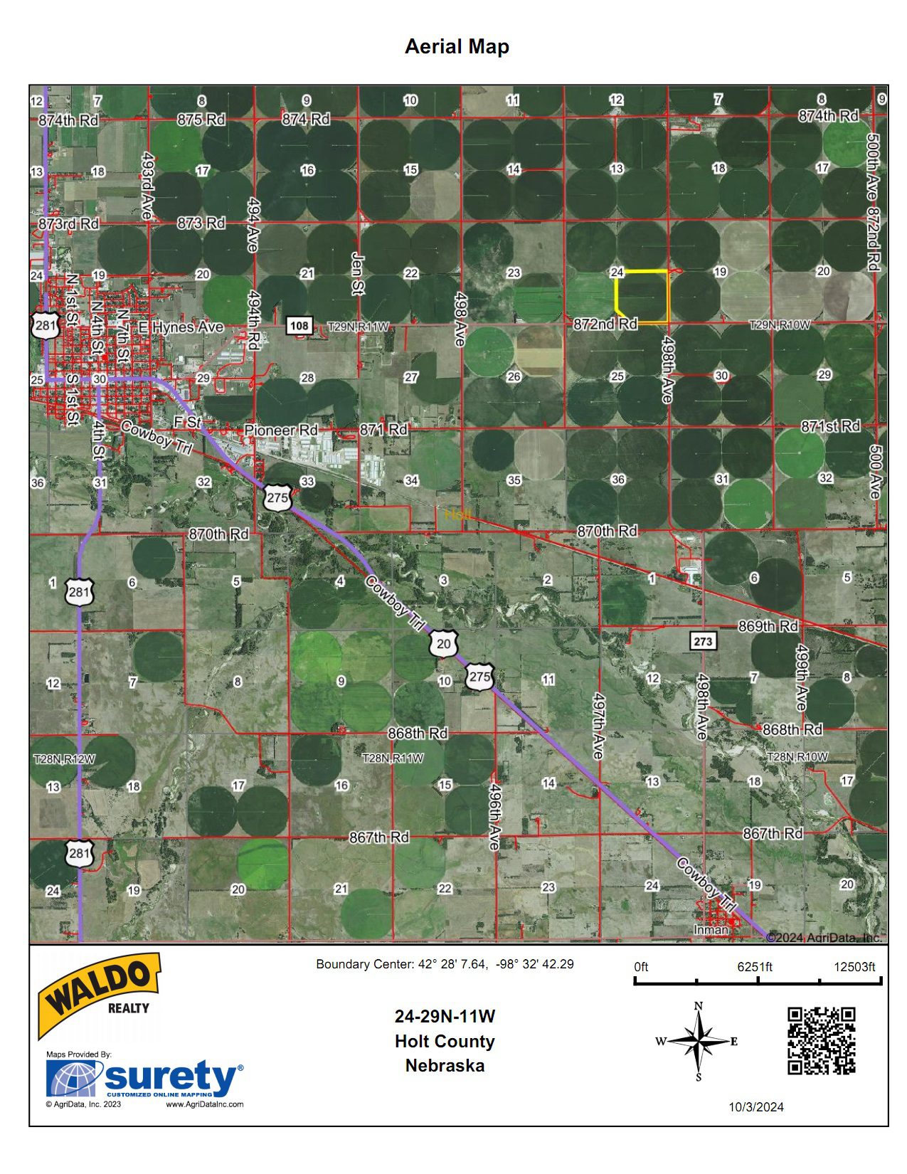 Holt County, Nebraska farm for sale.