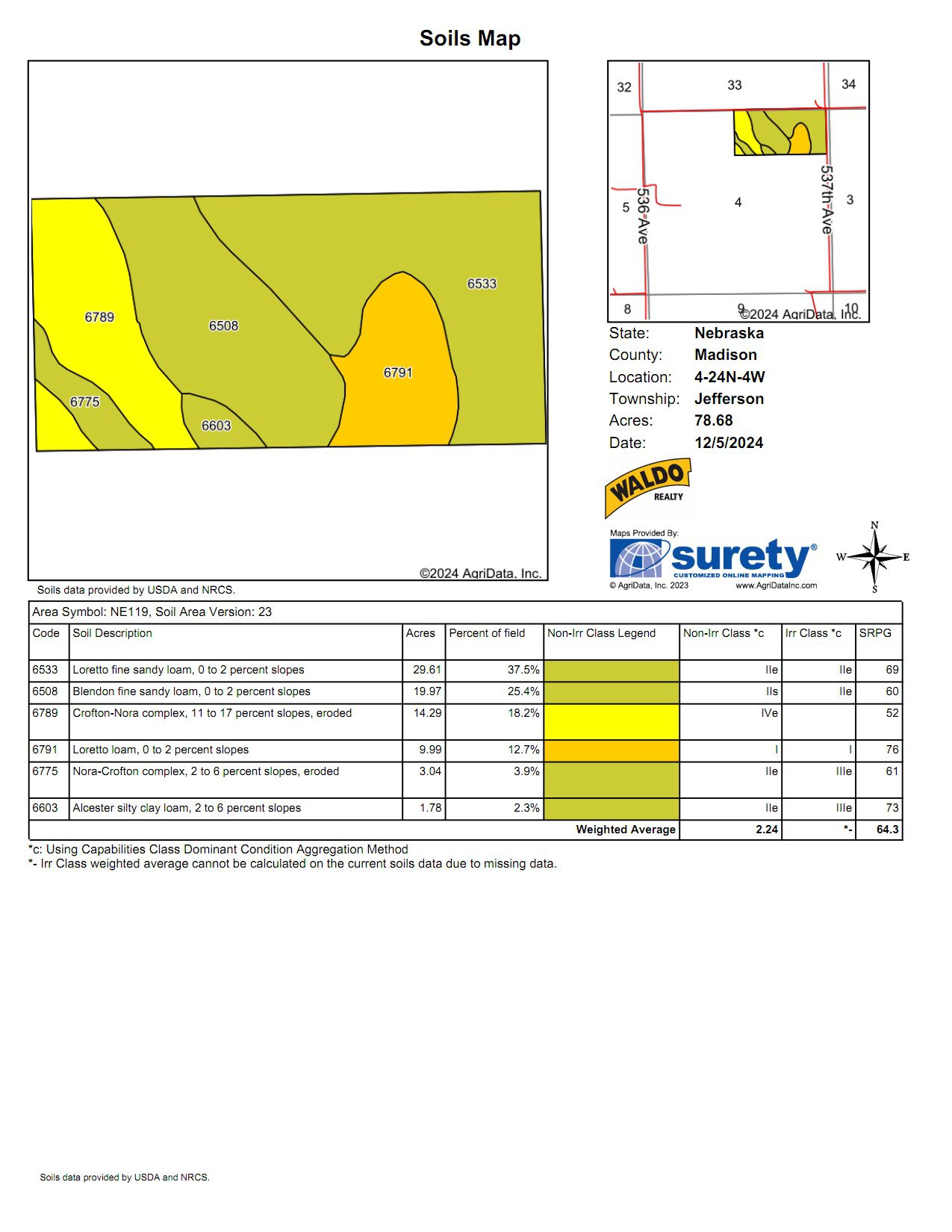 Madison County Irrigated Farm For Sale