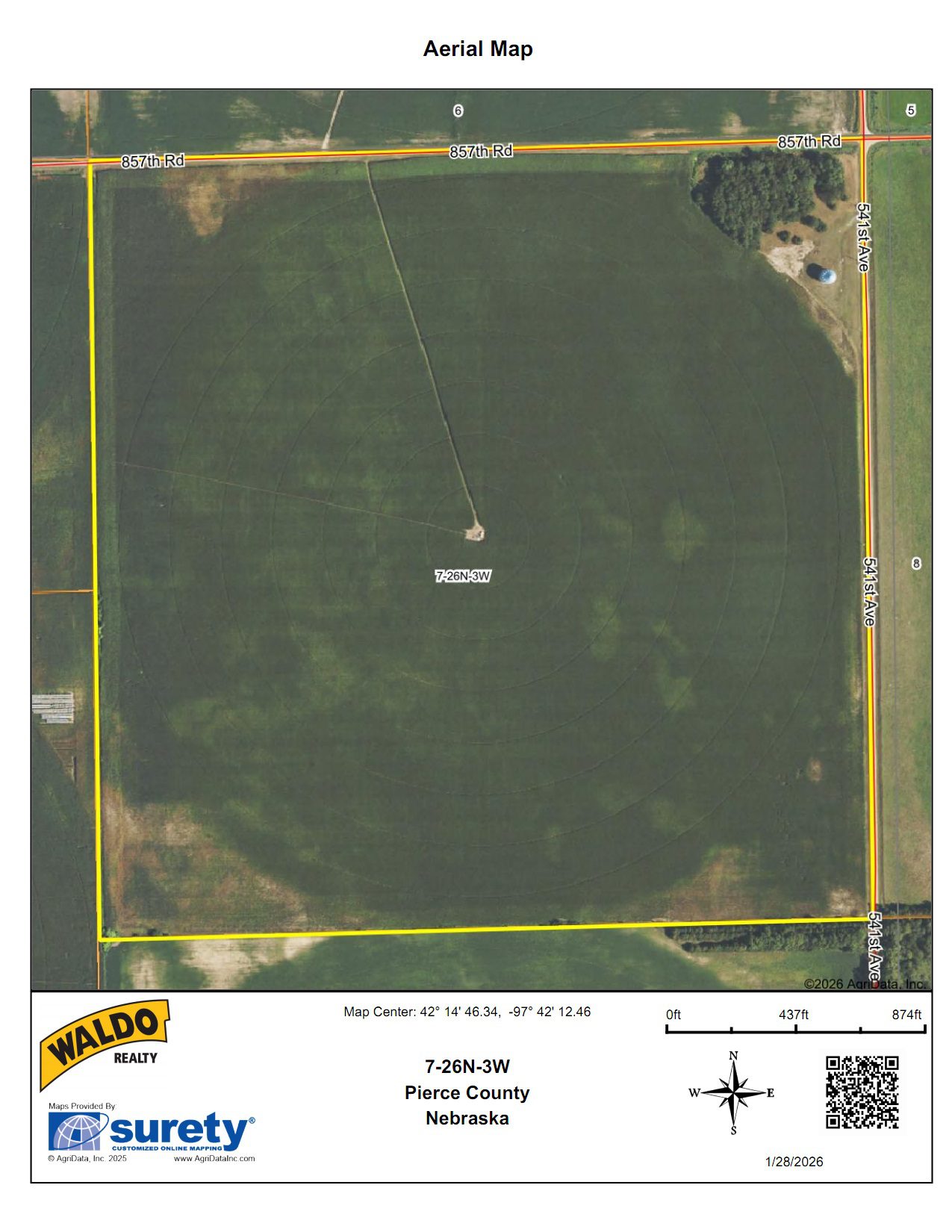 Pierce County, Nebraska Irrigated Farm for Sale