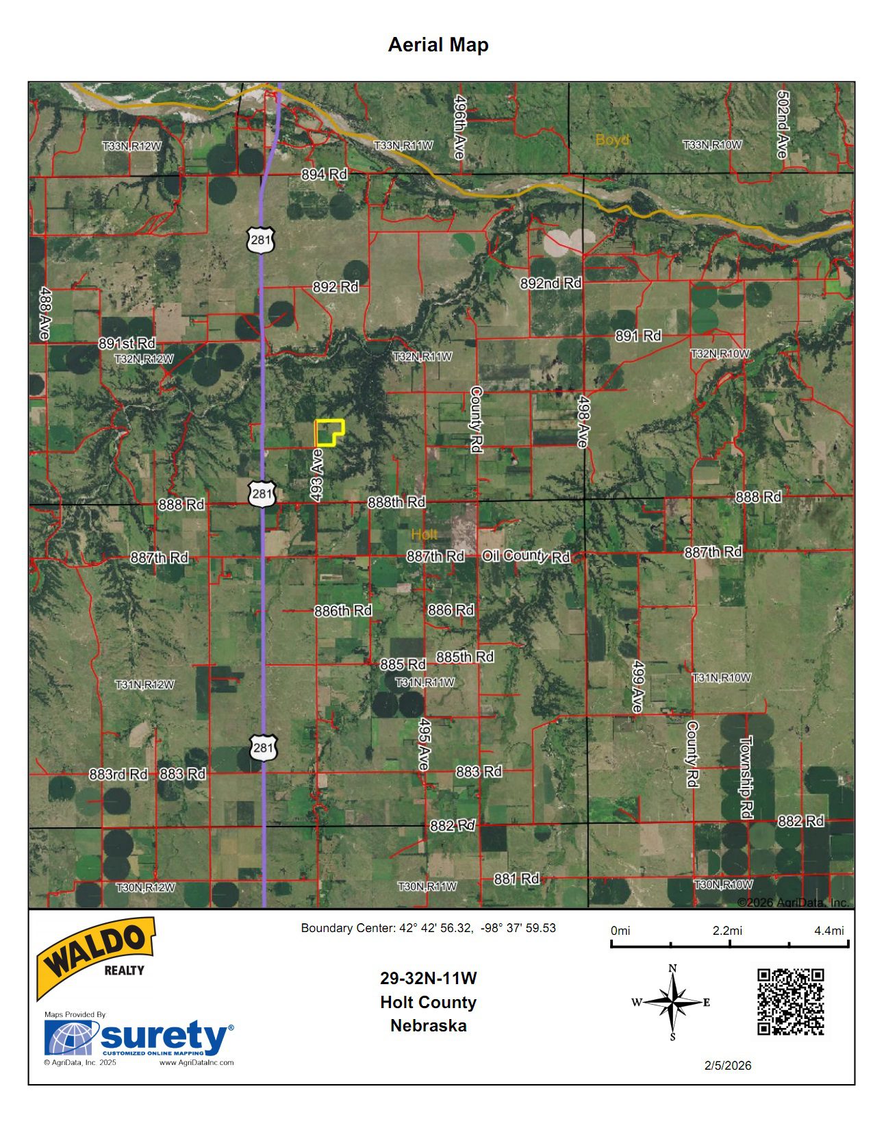 Holt County, Nebraska Dry Cropland Hunting Paradise For Sale