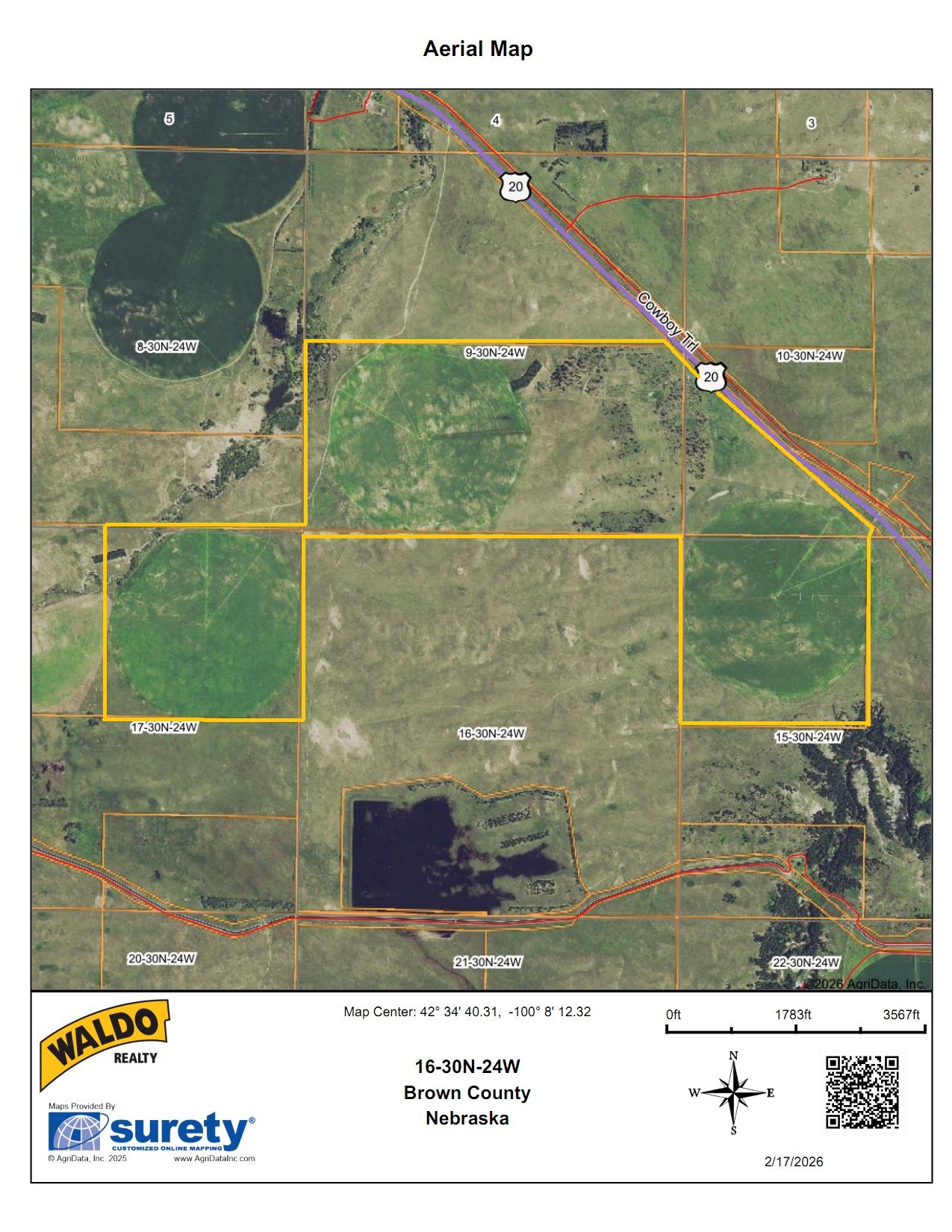 Brown County, Nebraska Irrigated Farm For Sale