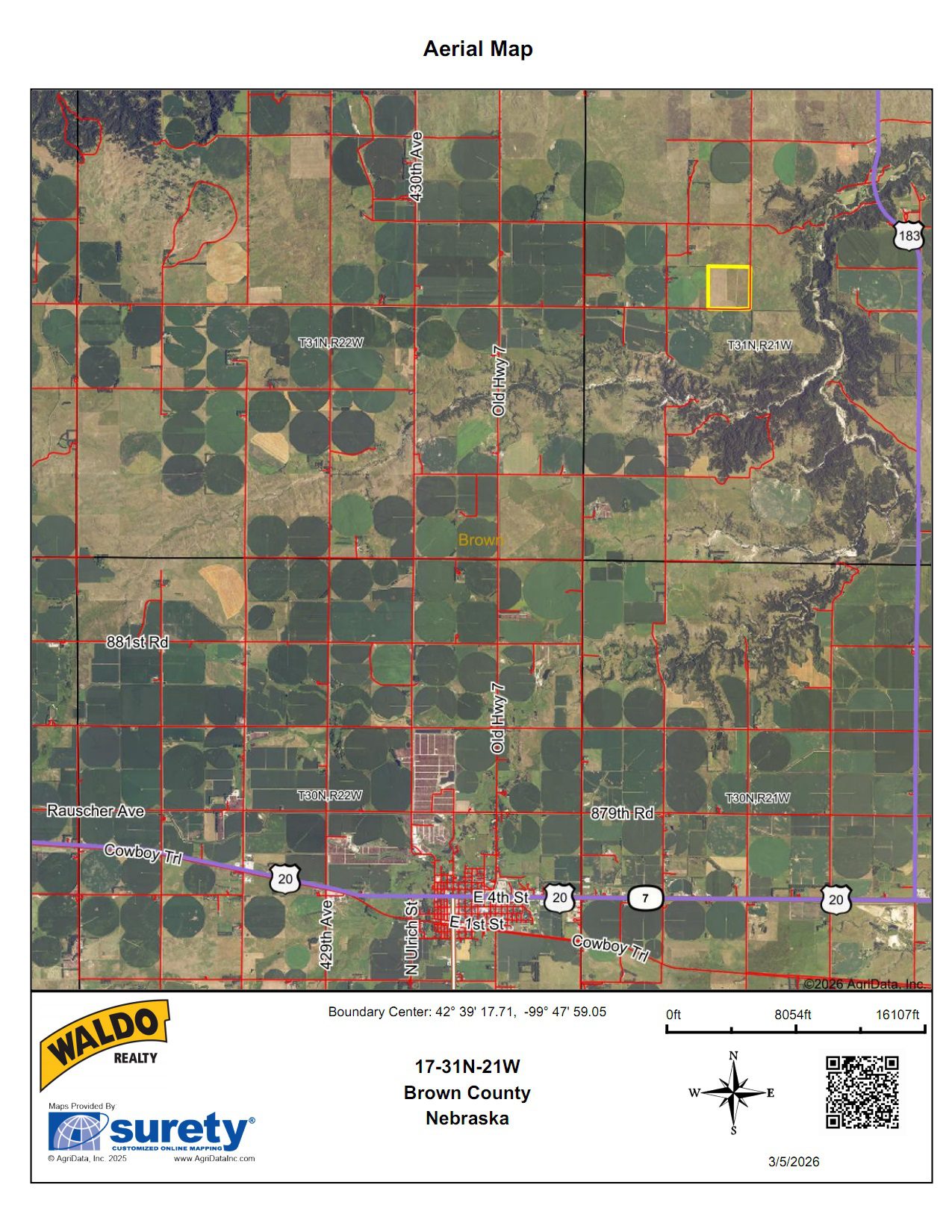 Brown County Nebraska Meadow For Sale