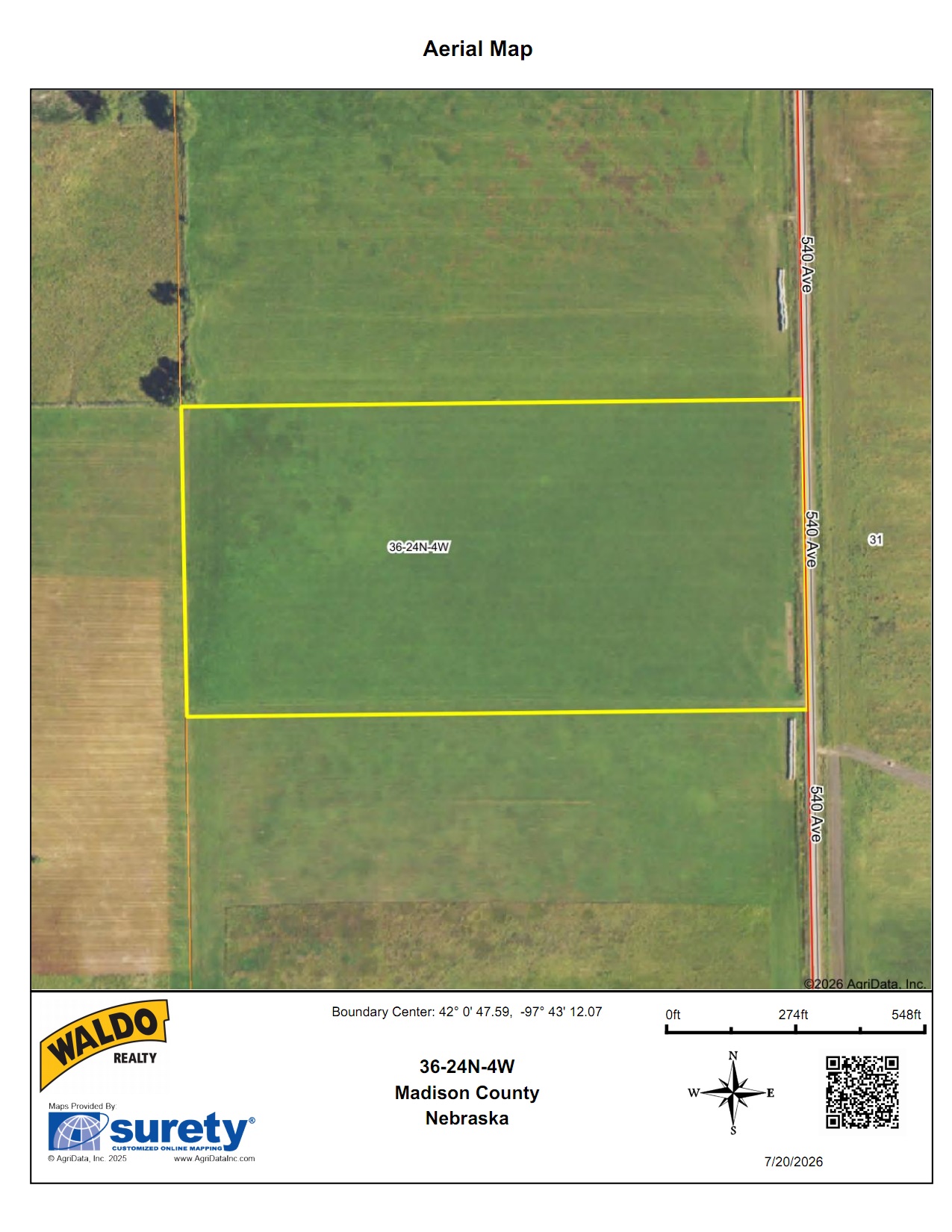 Madison County, Nebraska Hay Meadow For Sale